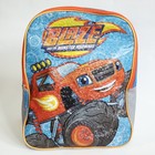Blaze Monster Machines Kids Backpack Book Bag Cars Blue Nickelodeon 2016