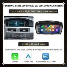 8.8'' Wireless CarPlay Auto for BMW Series 3 5 E90 E91 Multimedia Display Screen