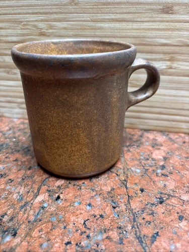 Vintage McCoy Canyon Mesa Brown Pottery Rustic Primitive 1412 USA Coffee Cup Mug