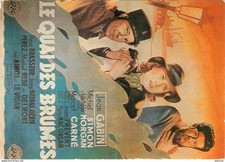 Postkarte - Kino - Filmplakat - Le Quai des Brumes - Jean Gabin - Mikrofon