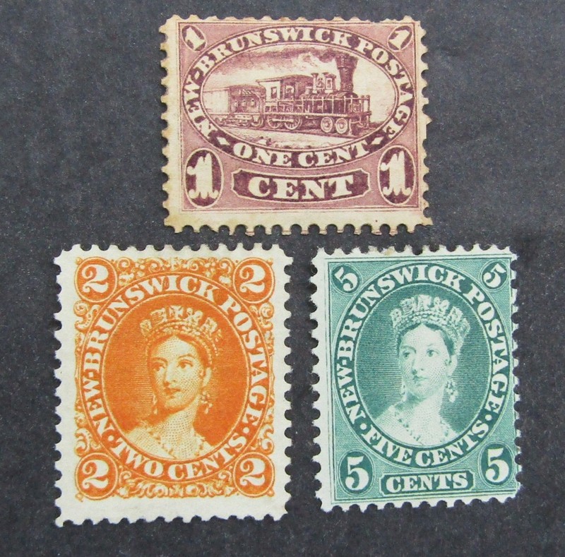 nystamps Canada New Brunswick Stamp # 6-8 Mint OG H / Mint $90       U19x1010