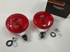 X2 Red - Amber Stop Turn Brake Tail Truck Trailer Pedestal Light Signal Stat