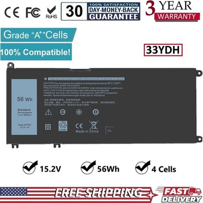 33YDH Battery For Dell Latitude 3400 3380 3480 3500 3580 3590 Inspiron 7586 2in1