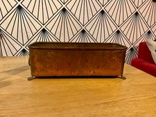 Antique Copper Planter Indoor Window Sill Trough House Plant Pot English Small