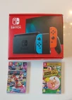 Nintendo Switch Joy-Con 32GB Video Game Console - Neon Red/Neon Blue With Games