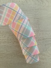 5 yds. SPRING PLAID PRINT WIRE EDGE RIBBON 2.5" WIDE
