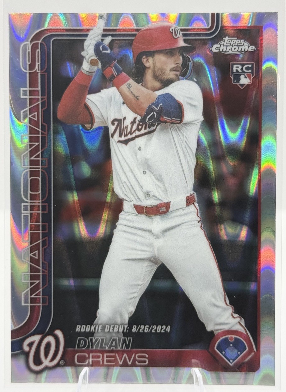 2025 Topps Chrome Update Dylan Crews Raywave Rookie Debut Nationals USC190
