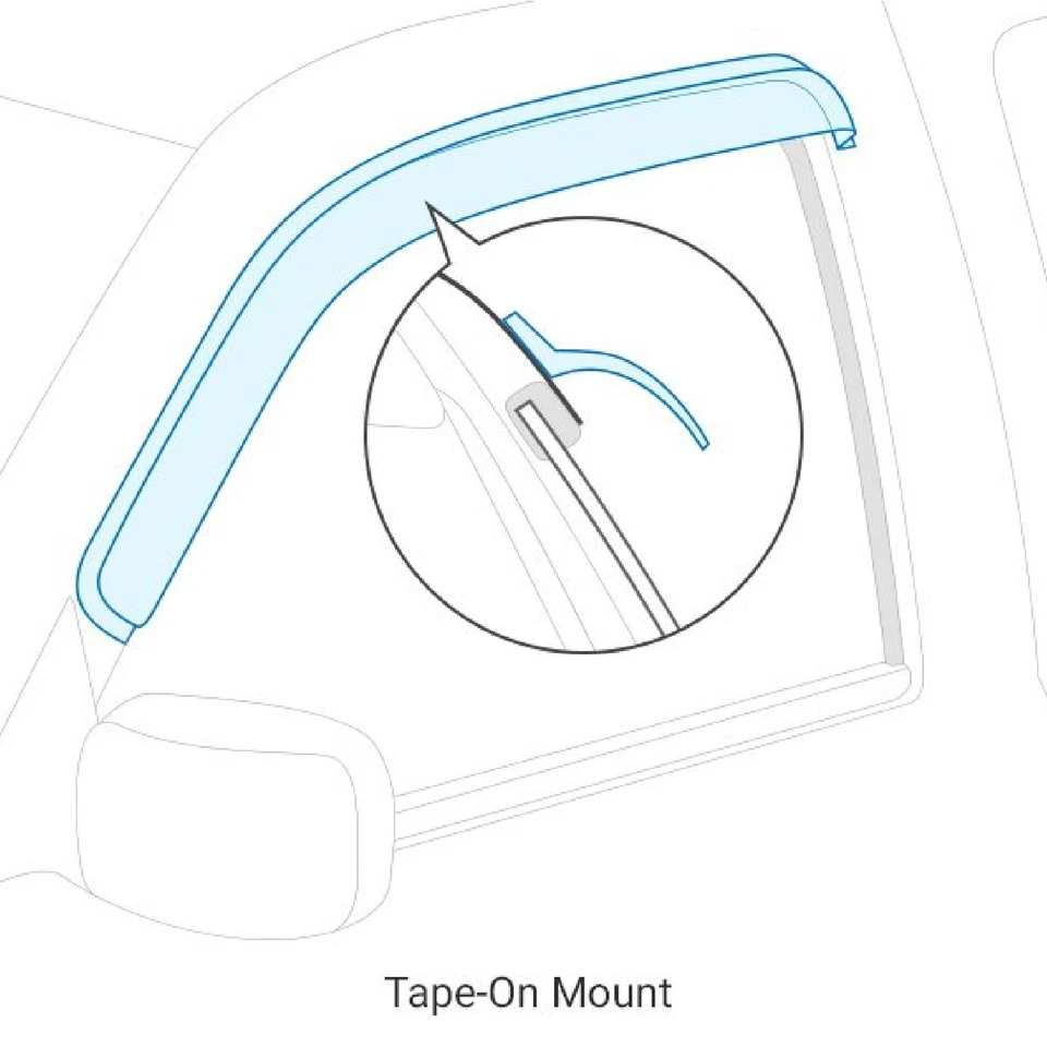 Putco 480257 4 Piece Tape On Chrome Window Visors for 05-08 Hyundai Tucson Foto 4 de 4