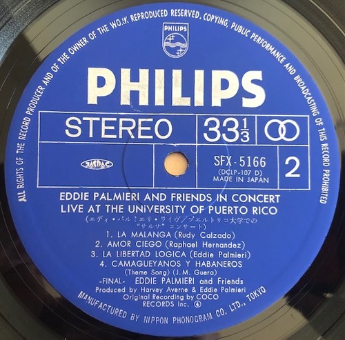 Vinyl LP -EDDIE PALMIERI - IN CONCERT AT THE UNIVERSITY OF PR - JP 1975 mit OBI - Bild 6 von 8