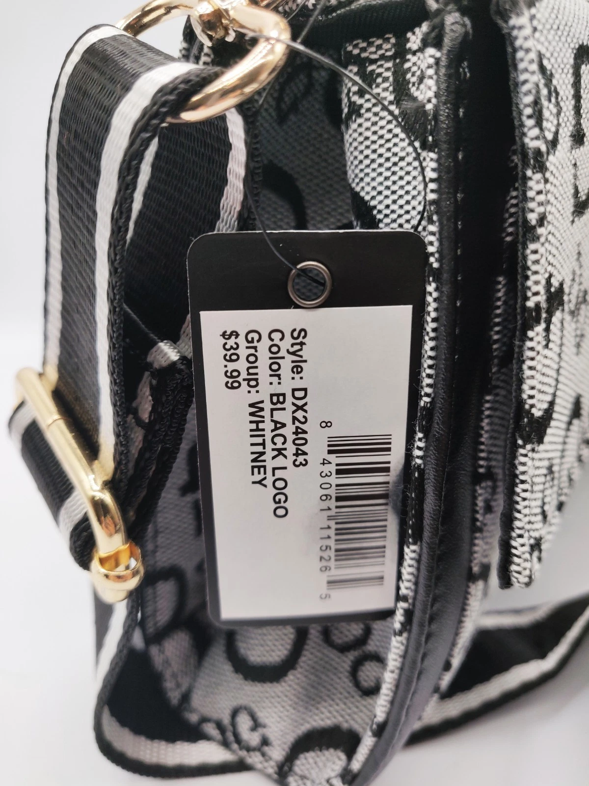 Borsa GUESS nera a tracolla borsetta tracolla DX24043 nera logo Whitney