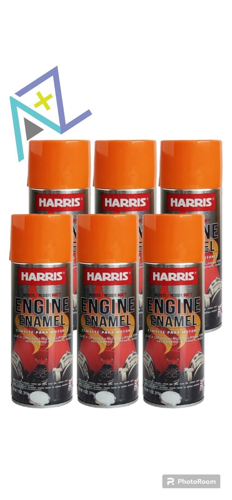Chevy Orange Harris Heat Resistant Engine Enamel ( 6 bottle ) Spray Paint (new)