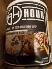  Ready Hour Long Grain Rice #10 Can, 30 Year Emergency Food Hunting Camping Food
