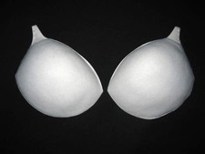 Sew In Bra Cups Push Up Padded 12 Pair White Solid Fiberfill Swim Crafts Dresses
