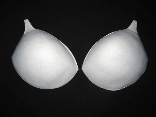 Sew In Bra Cups Push Up Padded 12 Pair White Solid Fiberfill Swim Crafts Dresses - Picture 1 of 3