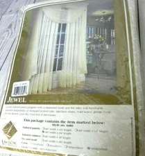 New Lorraine Home Fashions Jewel 60-inch x 84-inch Tailored Panel White/White