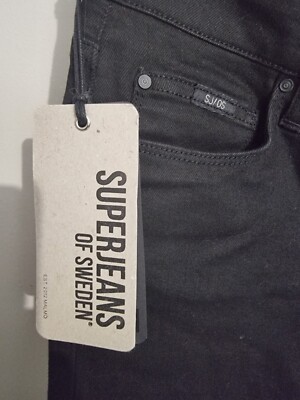 Jeans Skinny Noir SUPERJEANS OF SWEDEN Modèle Emma - Taille 25 (34/36) - Neuf Avec étiquette