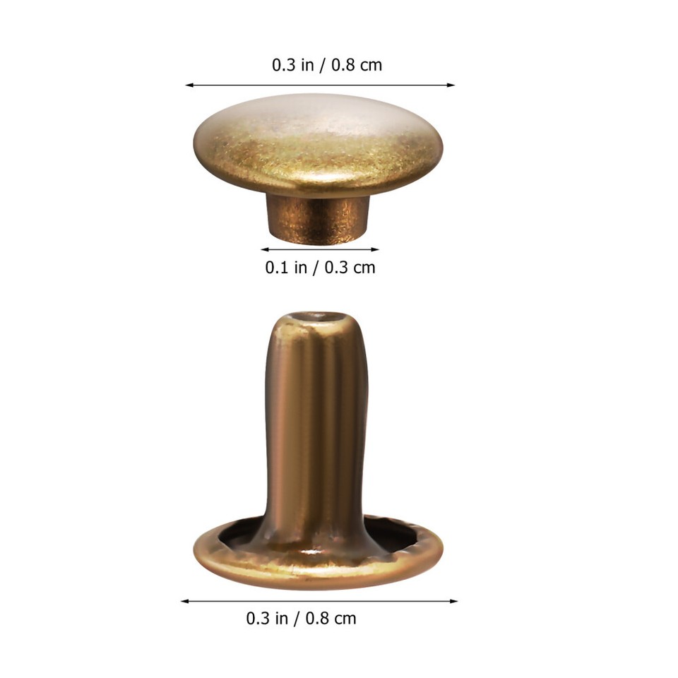 100 Pcs Flat Impact Rivet Double Sided Rivets For Fabric Metal eBay