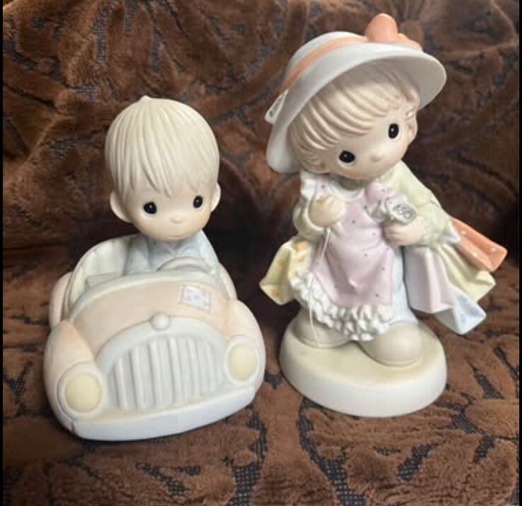 Precious Moments Figures “You’re OK Buy Me” 2002 / “I’m Following Jesus” (1986)