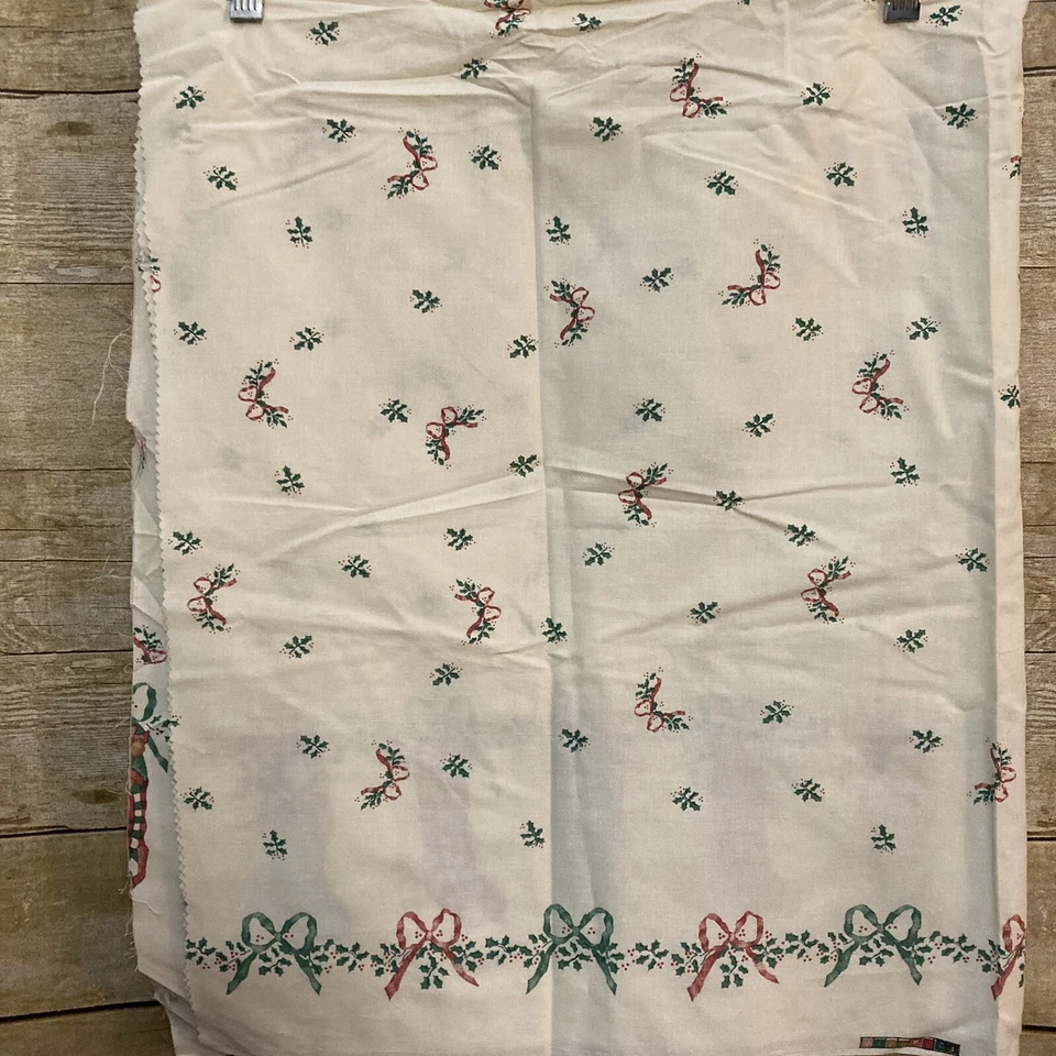 Daisy Kingdom Socks & Bows Border Fabric 34" x 44” Christmas Stocking 34115 - Image 2 of 4