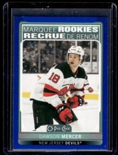 2021-22 O-Pee-Chee Blue Parallel Dawson Mercer RC New Jersey Devils #618
