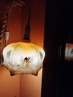 Original Art Deco Glass Lampshade Ceiling Pendant Vintage Hand Painted VVG