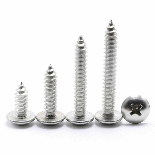 Tornillos autorroscantes Phillips cabeza braguera redonda M4 304 tornillos de acero inoxidable - Imagen 2 de 3