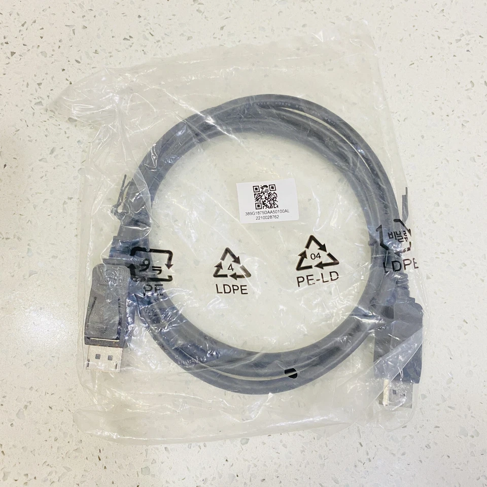 Lot 5X - Display Port to Display Port Cable DP Male to Male Cord 4K UHD QHD FHD - Image 2 of 4