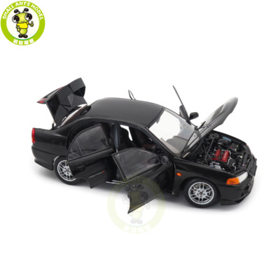 1/18 MOTORHELIX Mitsubishi Lancer EVO IV Black Diecast Model Car