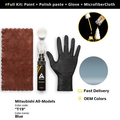 Touch up Paint for Mitsubishi Code: T19 Blue Professional Quality Repair