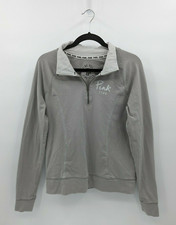 Victoria's Secret PINK M Light Gray Lightweight Half Zip Pullover