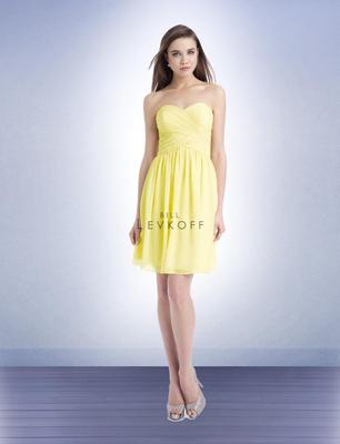 Bill Levkoff Bridesmaid Dress 724 Prom Wedding Straples Sweetheart short  Chiffon | eBay