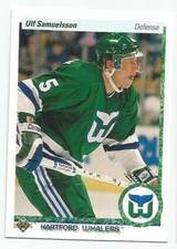 ULF SAMUELSSON 1990-91 UPPER DECK CARD NM-MT+ CONDITION HARTFORD WHALERS
