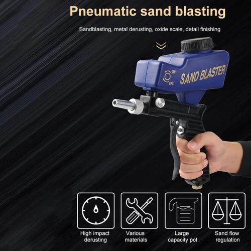 Portable Pneumatic Air Sandblasting Gun Handheld Antirust Abrasive Sand Blaster - Picture 4 of 12