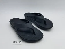 Oofos Oolala Women's Size 7 Flip Flop Thong Recovery Sandals Black