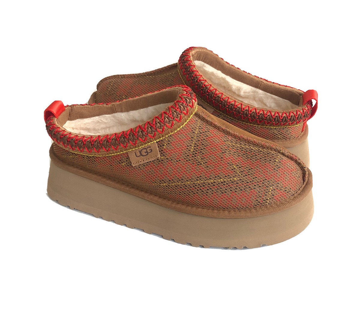UGG WOMEN TAZZ MAXI TASMAN CHESTNUT SHEARLING PLATFORM SHOES UGG WOMEN TAZZ MAXI TASMAN CHESTNUT SHEARLING PLATFORM SHOES