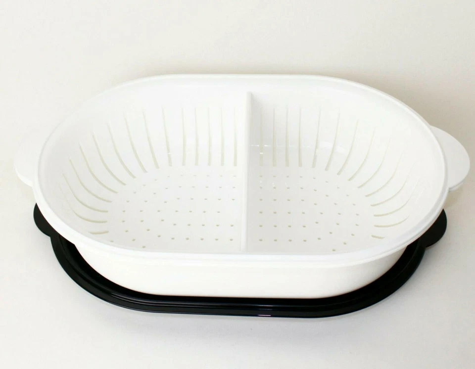 TUPPERWARE Siebservierer Sieb Einsatz Servier - 4L Schwarz/Weiß - Bild 2 von 4