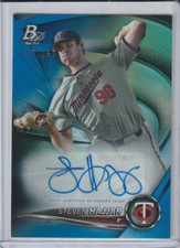 STEVEN HAJJAR 2022 Bowman Platinum Blue 28/150 AUTO TWINS