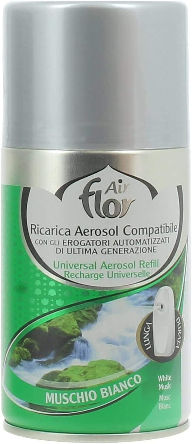 AIR FLOR 6PZ MATIC BOMBOLETTA Ricarica Muschio Bianco 250ML