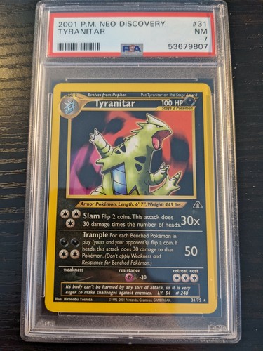 Tyranitar (Unlimited) graded PSA 7 for sale on eBay