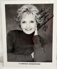 Florence Henderson American Actress 8x10 B/W Picture  Signed Personalized