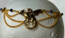 Dragon tiara crowns unisex circlet diadem gold fully adjustable