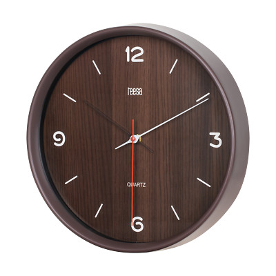 5901890109970 Zegar ścienny 30 cm ciemny brąz Teesa