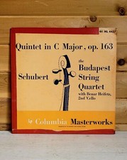 1951 Shubert Vintage Vinyl Budapest String Quartet Record 33 RPM 12"