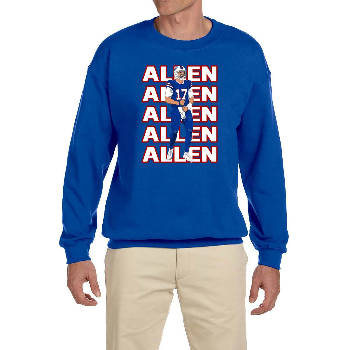 Josh Allen Screaming Text Pic Sweatshirt