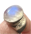 VTG Nicky Butler Rainbow Moonstone 925 Sterling Silver Ring US 8 Statement NICE!