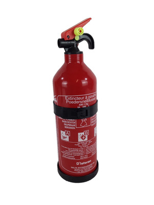 D'Ieteren Feuerlöscher ABC 1kg 5A 34B C mit Wandhalter gültig bis 2031