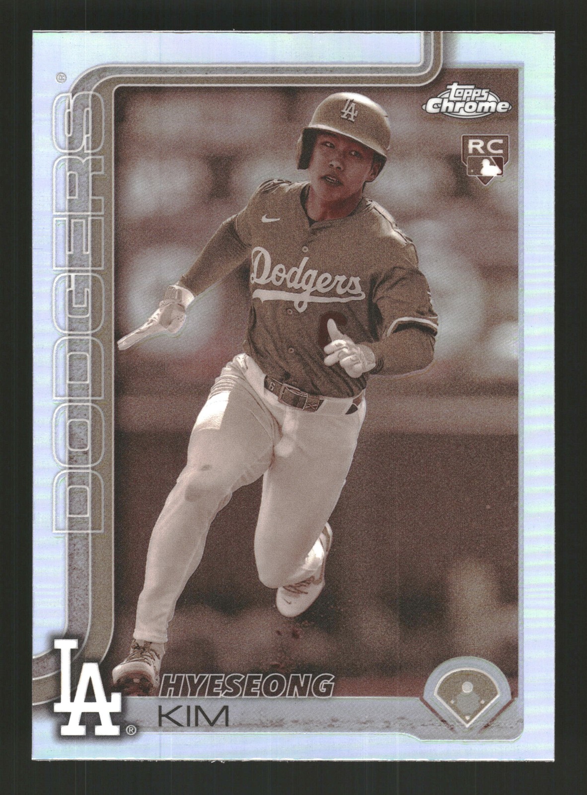 Hyeseong Kim 2025 Topps Chrome #152 Sepia Refractors Los Angeles Dodgers