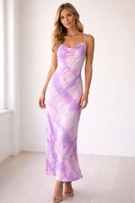 SNDYS Elegant Tie-Dye Chemise in Pink and Purple