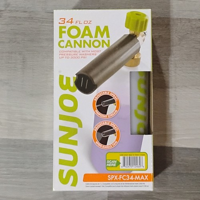#ad Sun Joe SPX FC34 MAX 3000psi Foam Cannon Electric Pressure Washer 34 oz. 1 4quot; $15.99