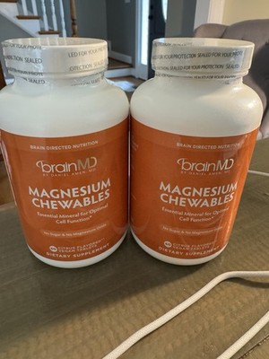 Brain MD Magnesium Chewable Tablets 60 Count Set of Two BRAND NEW